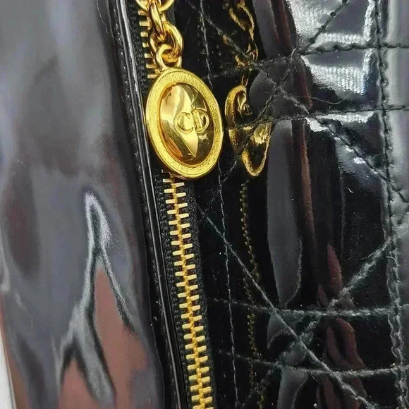 Dior Black Quilted Patent Leather Porte  Monnaie - Picture 15 of 17